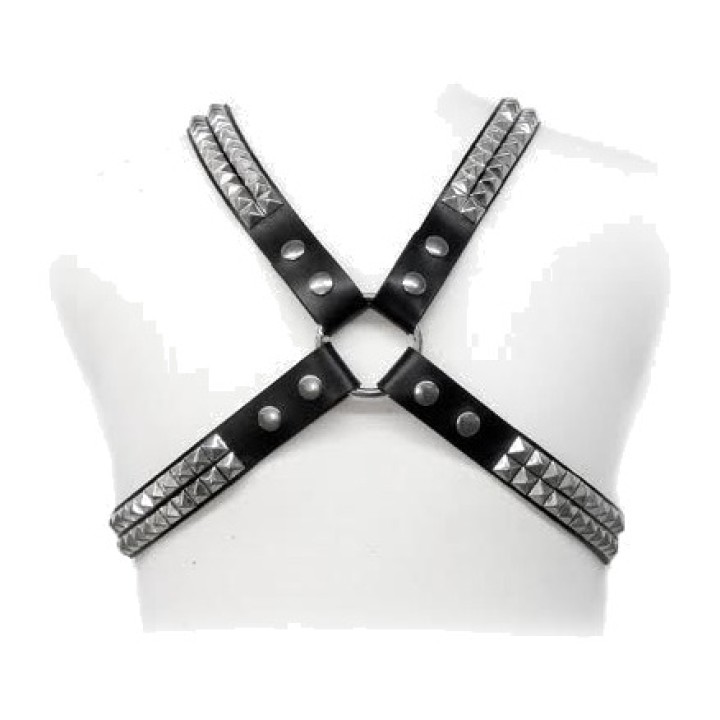 LEATHER BODY Leder-Body-Harness mit Nieten für Damen