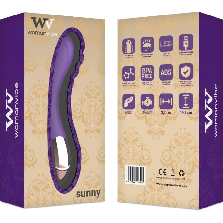 WOMANVIBE Rechargeable silicone vibrator SUNNY D-213868