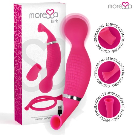 stimulateur clitoridien par aspiration et masseur multifonction rechargeable kirk duo