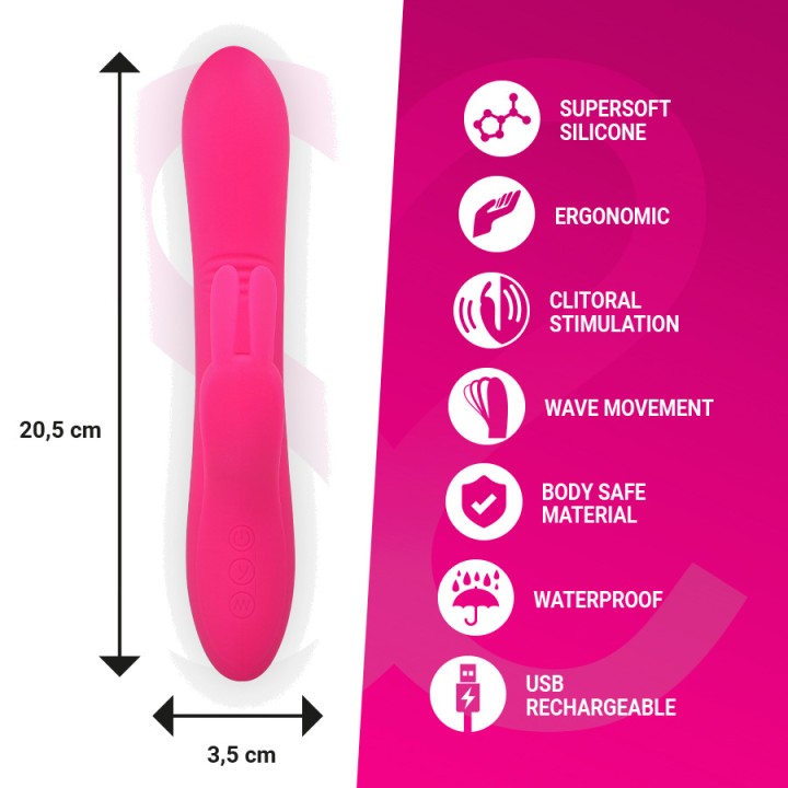 MORESSA Vibrador con efecto ondulante recargable ETHAN