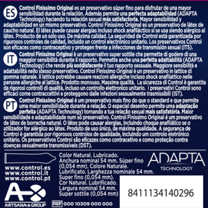 CONTROL Préservatifs fins FINISSIMO-3 UDS D-196004