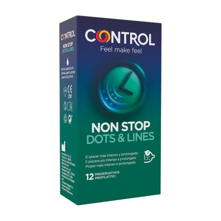 condomen met punten en strepen non-stop 12 uds