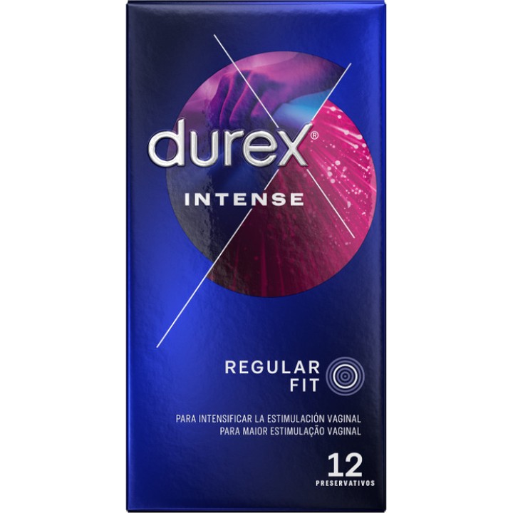 DUREX Preservativos com pontos e risca INTENSE-ORGASMIC 12