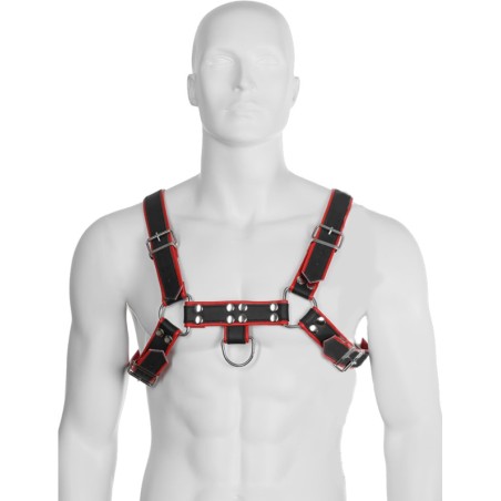 arnés corporal de cuero con cadenas para hombre chain-iii