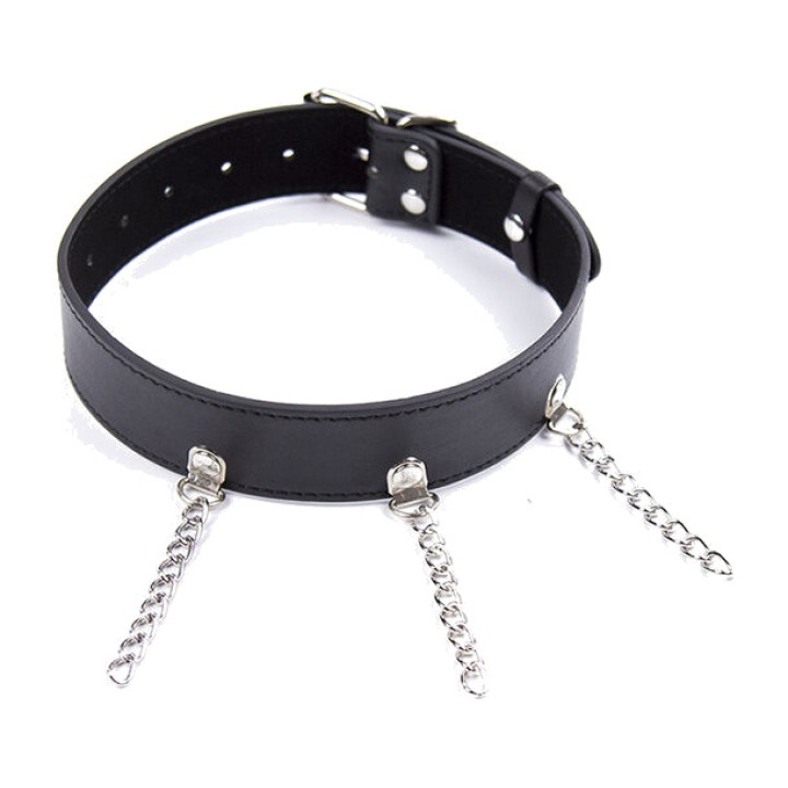 OHMAMA BDSM-Halsband mit Ringen FETISH D-230110