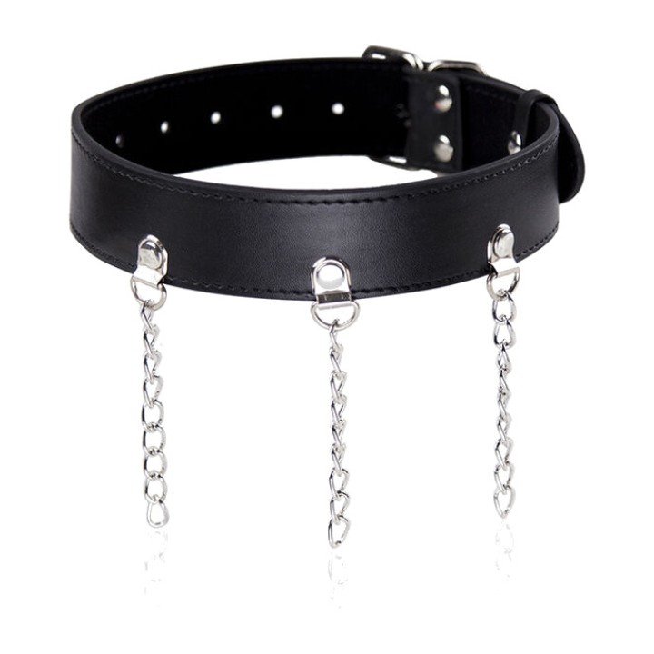 OHMAMA BDSM-Halsband mit Ringen FETISH D-230110