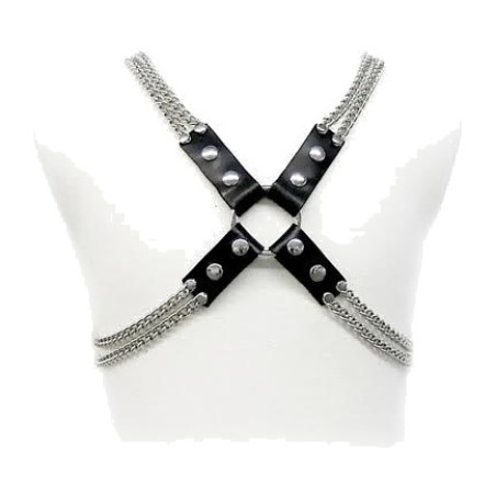 arnés corporal de cuero con cadenas para hombre chain-12966