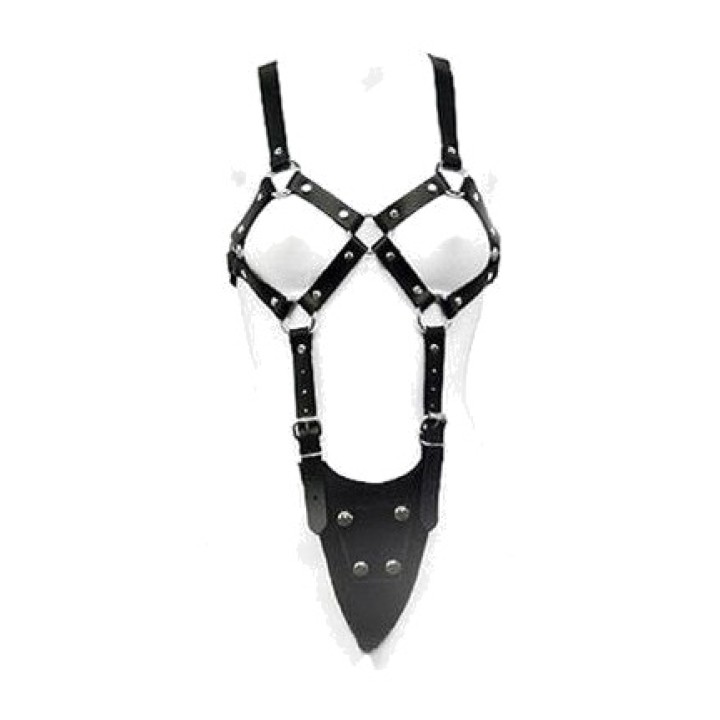 LEATHER BODY Arnés corporal de cuero para mujer EXPOSED-BODY