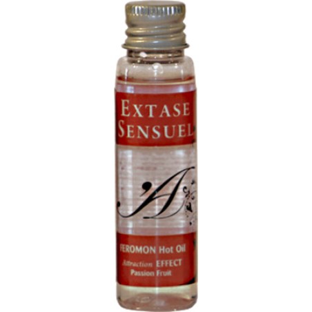 huile de massage à effet chauffant avec phéromones, format voyage 35 ml