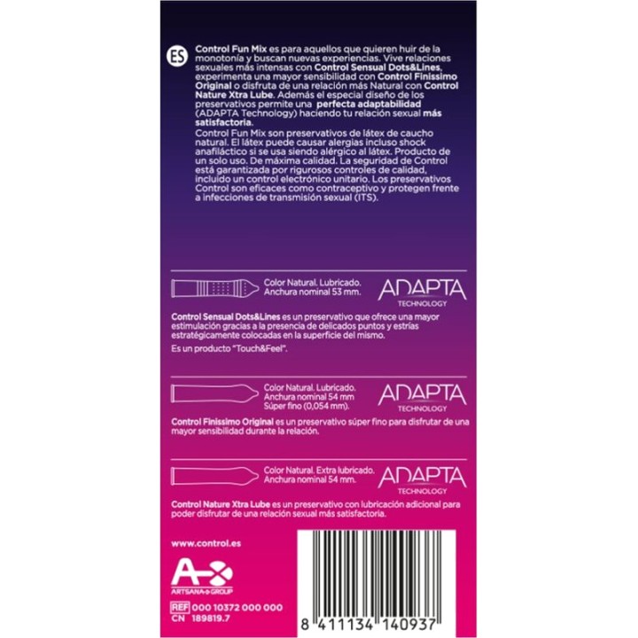 CONTROL Assorted Condoms with Cooling and Warming Effects