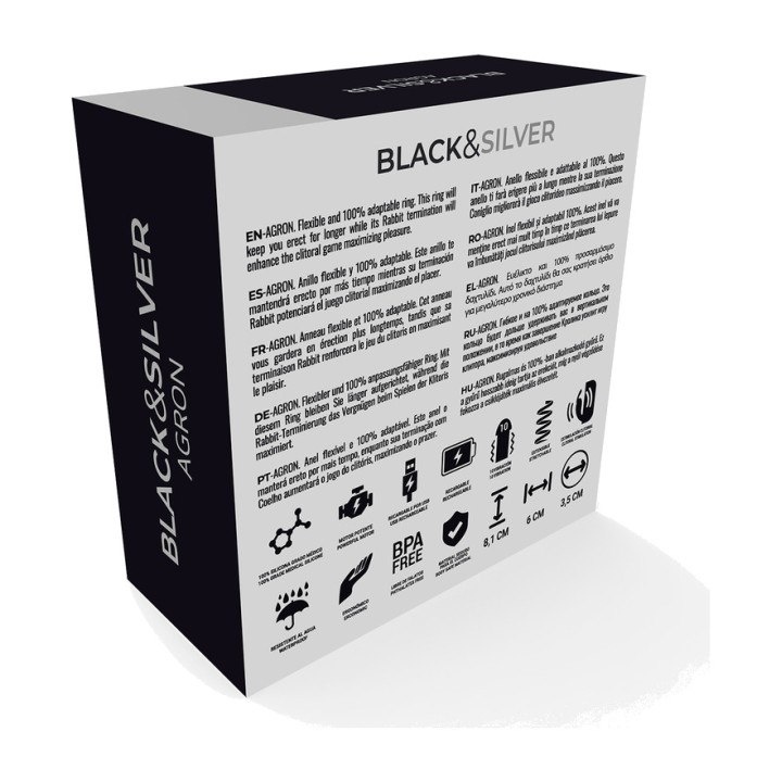 BLACKSILVER Vibrating ring for the penis with remote control