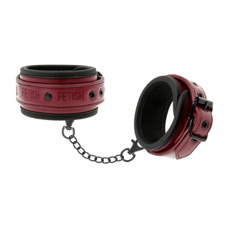 vegan leather ankle cuffs with neoprene lining dark room