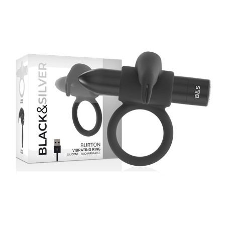 10-mode rechargeable vibrating penis ring burton-32696