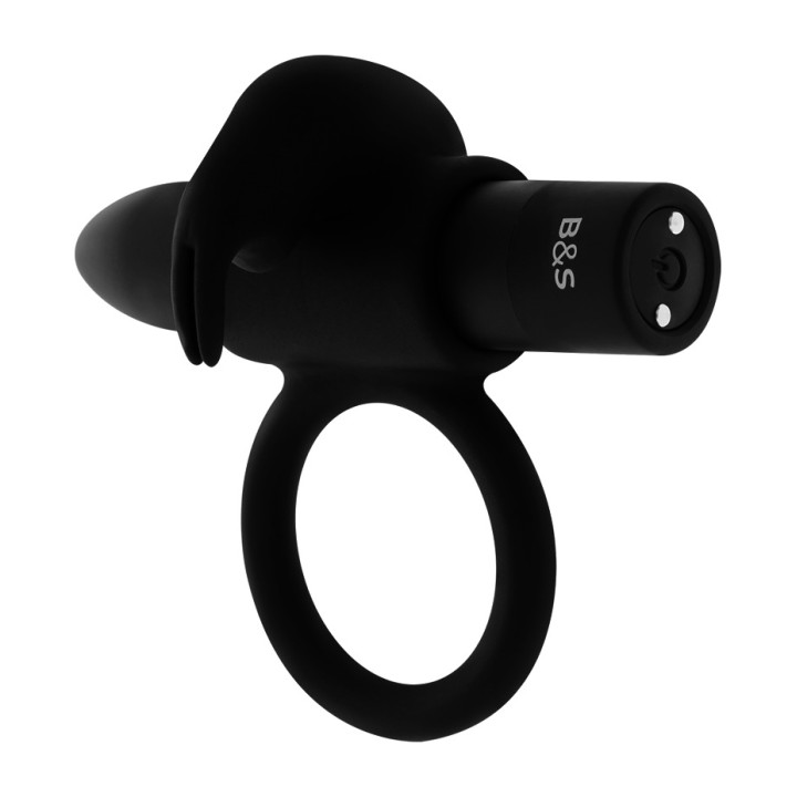 BLACKSILVER 10-mode rechargeable vibrating penis ring