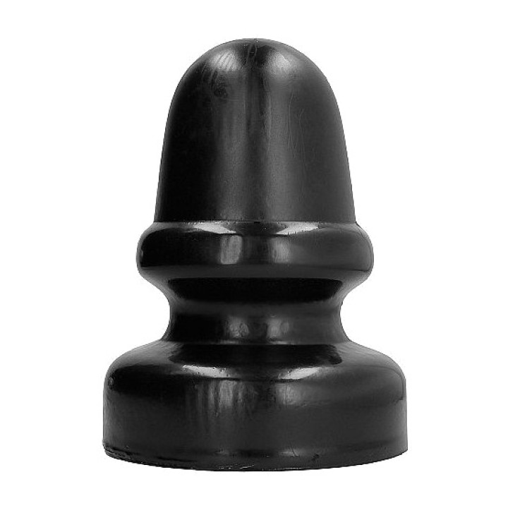 ALL BLACK Plug anale a testa larga con anelli 23 CM D-222839