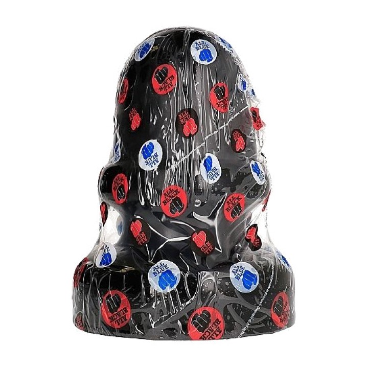 ALL BLACK Wide-head anal plug with rings 23 CM D-222839