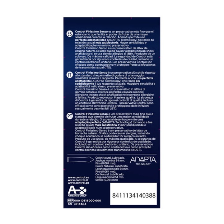 CONTROL Preservativi sottili e sensibili ADAPTA-SENSO 12 UDS