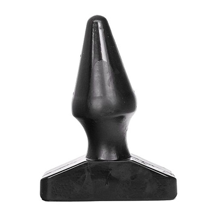 ALL BLACK Plug anal cónico con base plana 16 CM D-221852