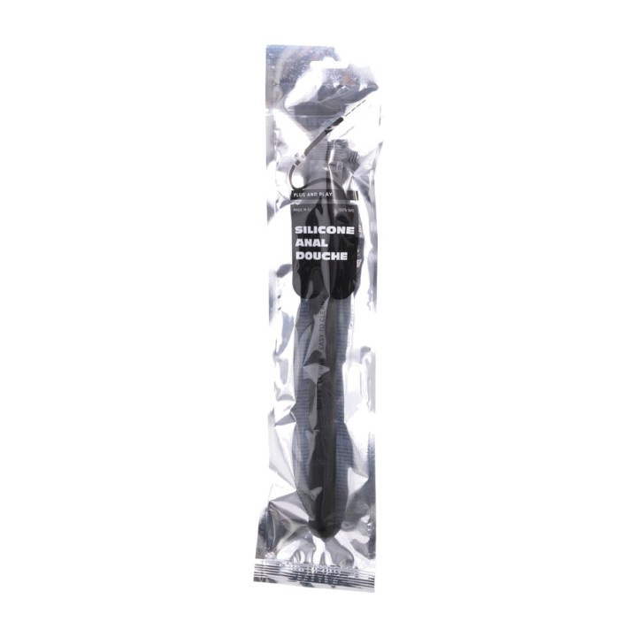 ALL BLACK Silicone anal douche with stopper 27 CM D-229332