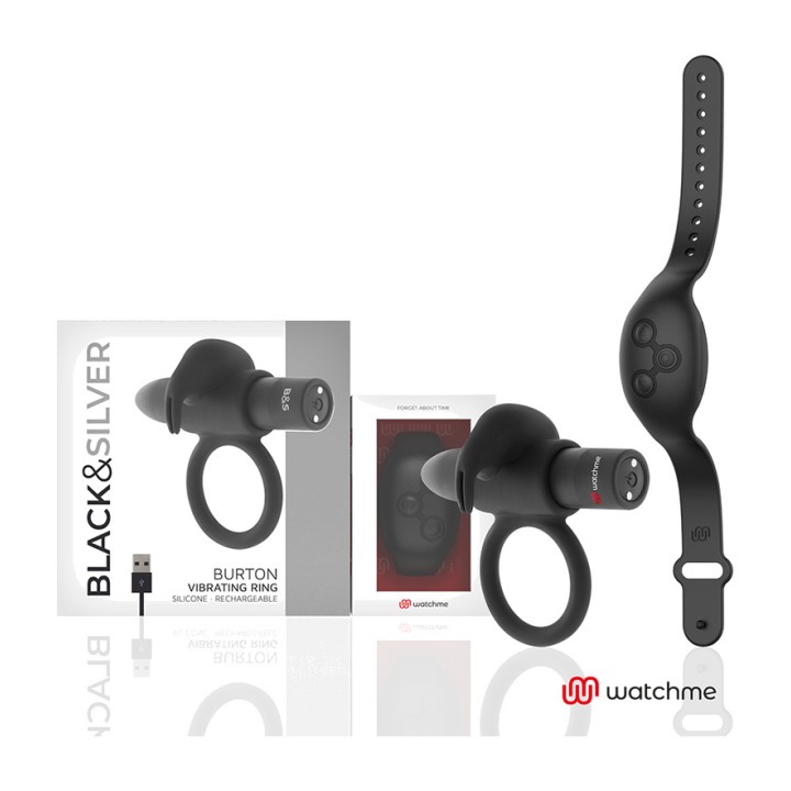BLACKSILVER Vibrating ring for the penis with remote control