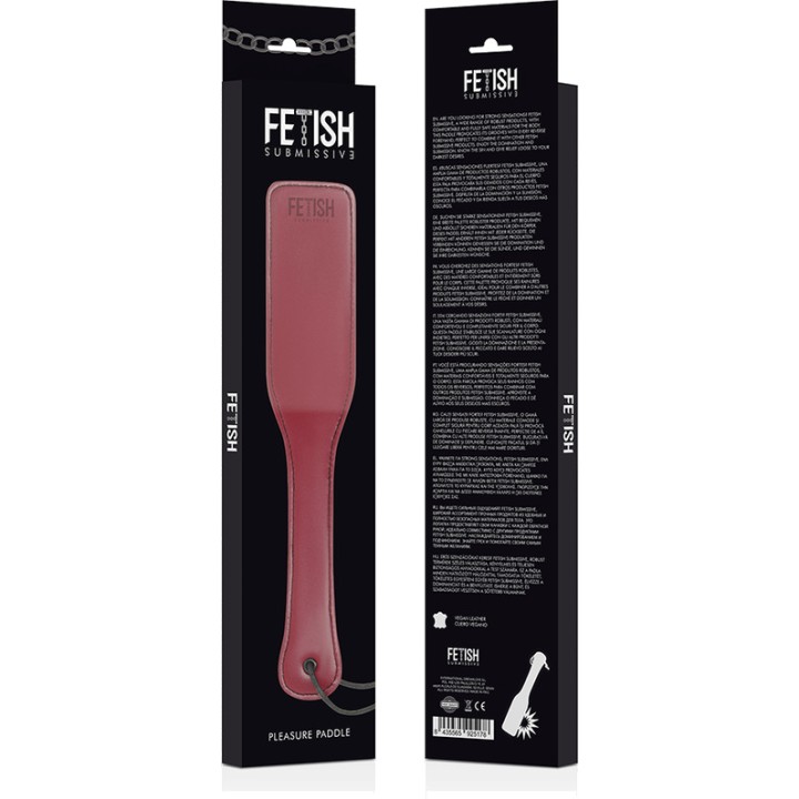FETISH SUBMISSIVE Vegan leather paddle flogger with