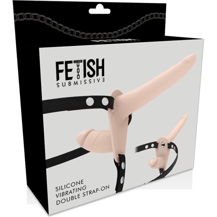 FETISH SUBMISSIVE Doppelpenetrations-Harness mit Vibrator