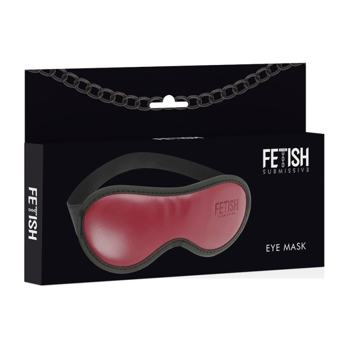 FETISH SUBMISSIVE Vegan leather blindfold with neoprene