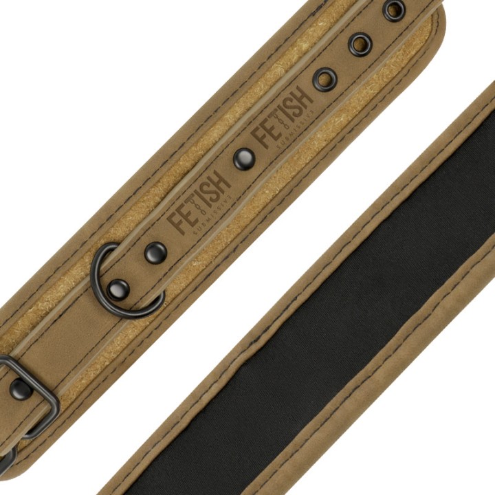 FETISH SUBMISSIVE Vegan leather cuffs with neoprene lining
