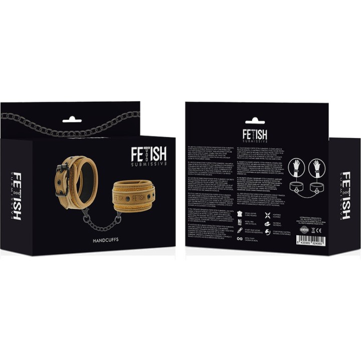 FETISH SUBMISSIVE Vegan leather cuffs with neoprene lining