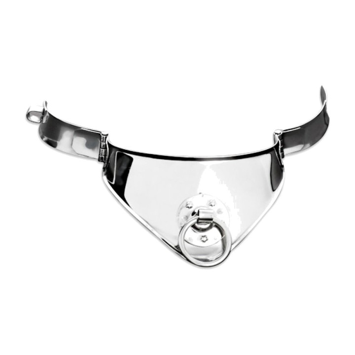 METAL HARD Collare di costrizione con anello e lucchetto