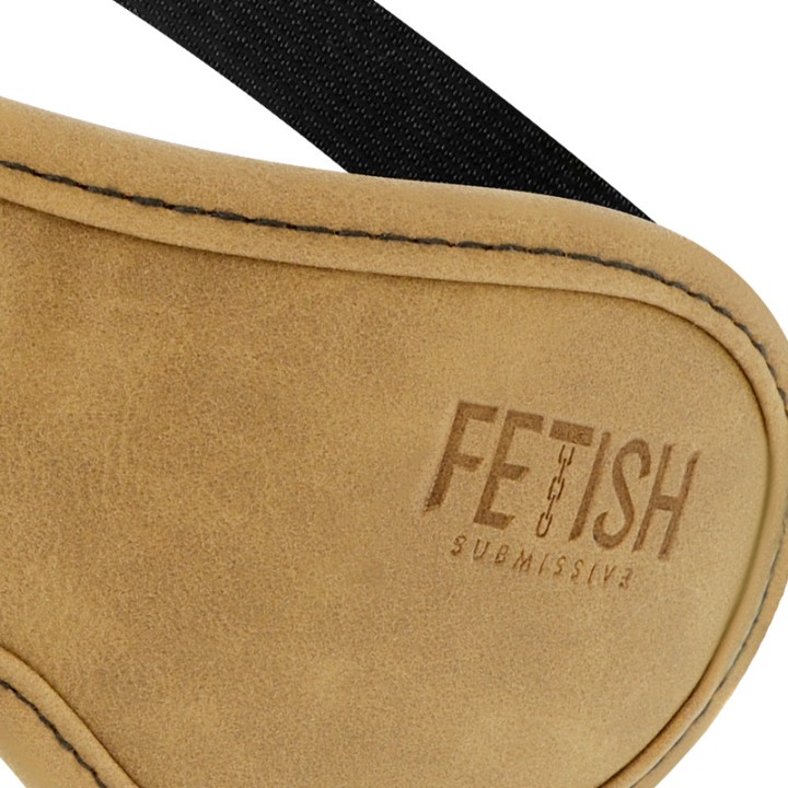 FETISH SUBMISSIVE Vegan leather blindfold with neoprene