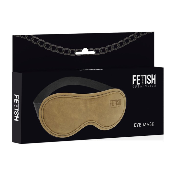 FETISH SUBMISSIVE Vegan leather blindfold with neoprene