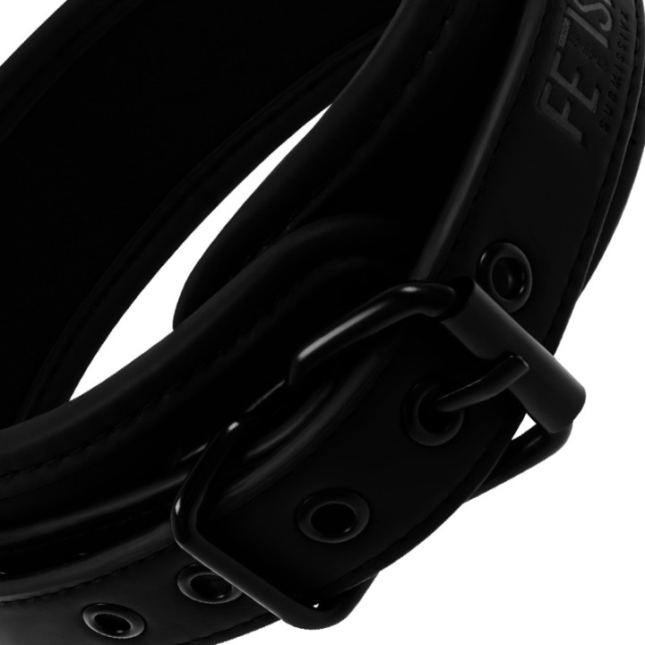 FETISH SUBMISSIVE Colar com corrente e forro de neoprene
