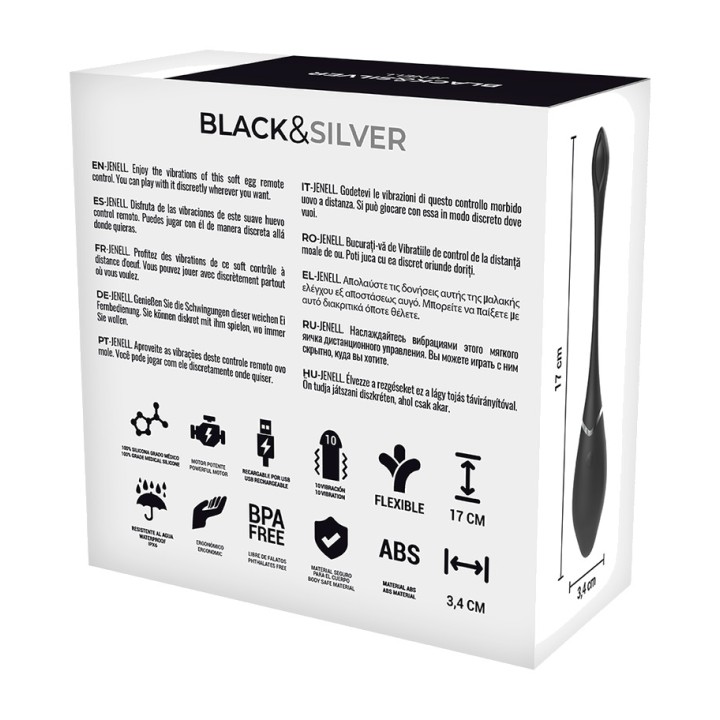 BLACKSILVER Rechargeable vibrating egg with remote control