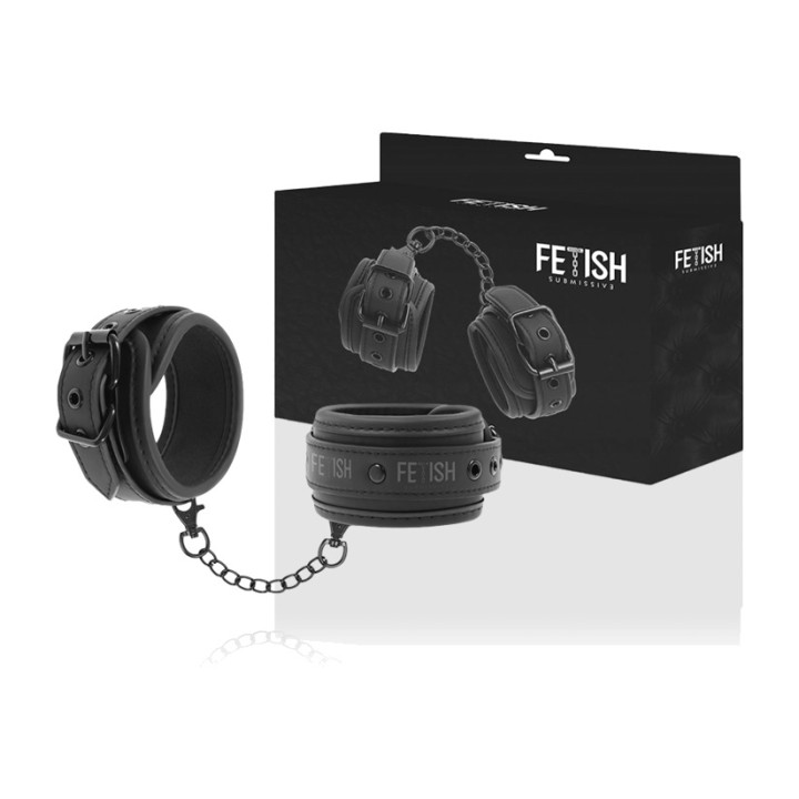 FETISH SUBMISSIVE Vegan leather cuffs with neoprene lining