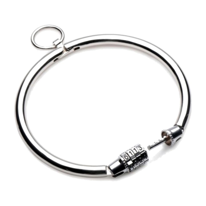 METAL HARD collar with combination lock 10,5 CM D-218509