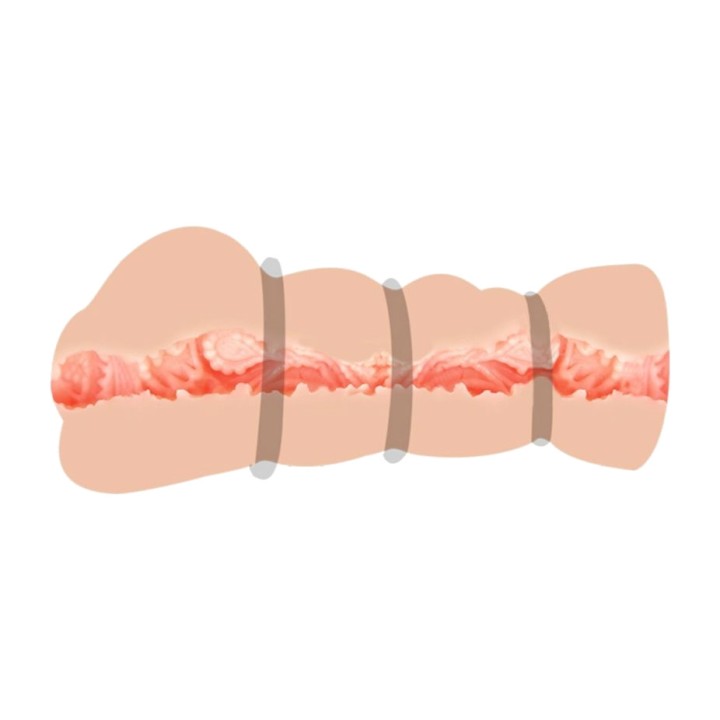 CRAZY BULL Vaginalmasturbator mit Ringen D-214867