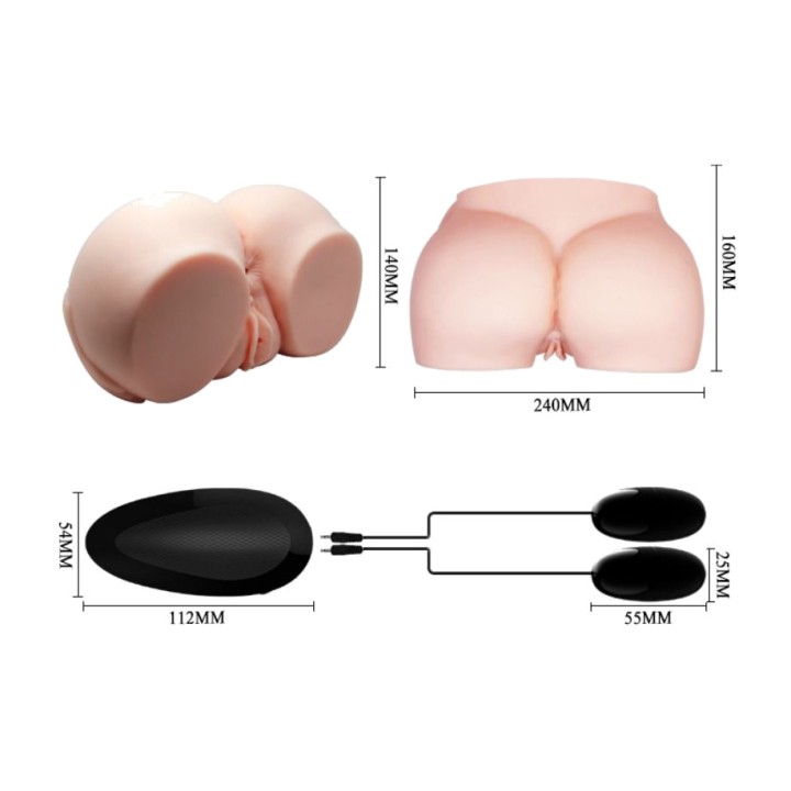 CRAZY BULL Vibratore con dildo anale e vaginale realistico