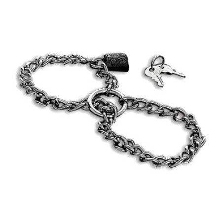 handschellen mit kette aus edelstahl 31280