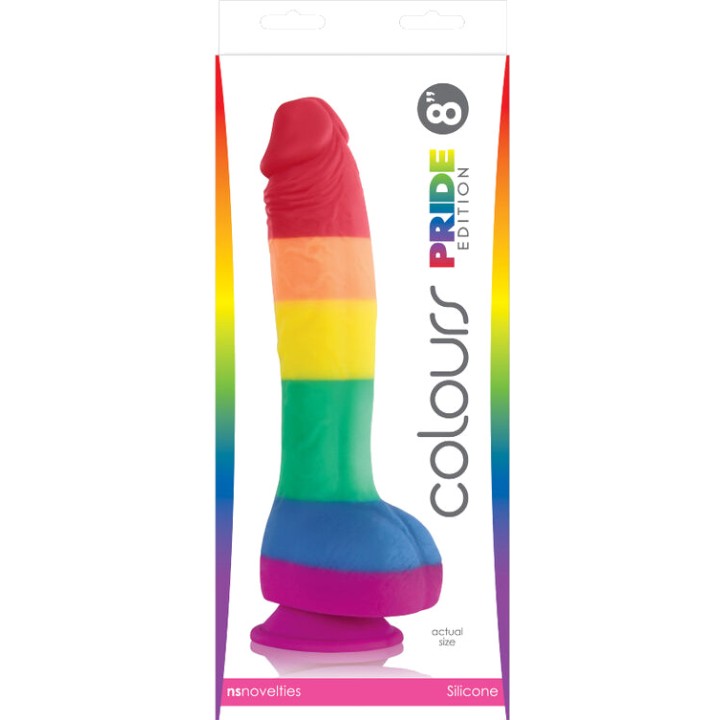 PRIDE Dildo med flaggans färger LGBT 19 CM D-231760