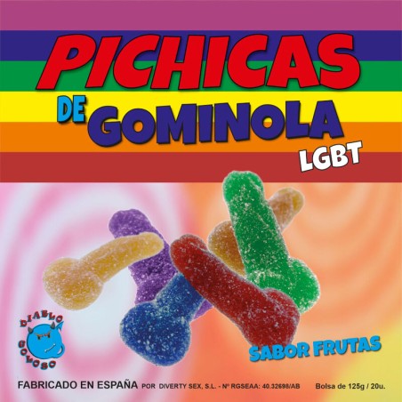 gominolas azucaradas de frutas con forma de pene pichitas-lgbt