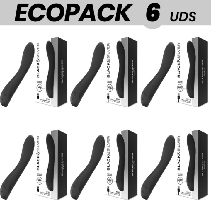 BLACK&SILVER Pack de 6 vibradores punto G con control
