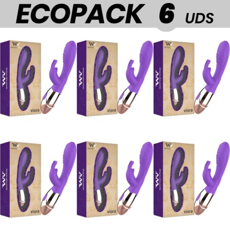 set mit 6 aufladbaren silbervibrator ecopack viora
