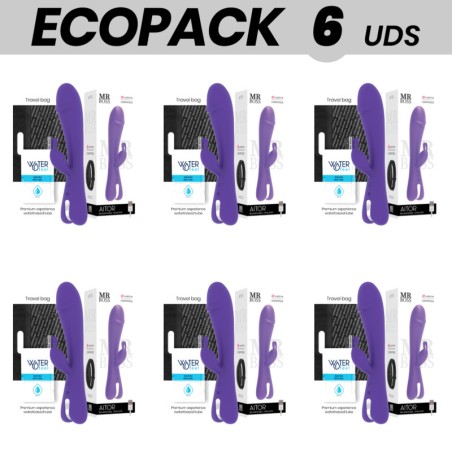 pack de 6 vibromasseurs rabbit compatibles avec une télécommande sans fil ecopack aitor-watchme