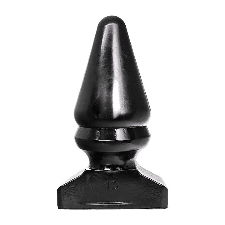 ALL BLACK Plug anal cónico con anillo 28,5 CM D-222835