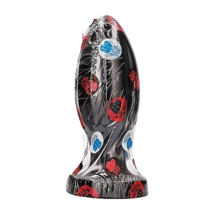 ALL BLACK Ribbed anal plug 21 CM D-222817