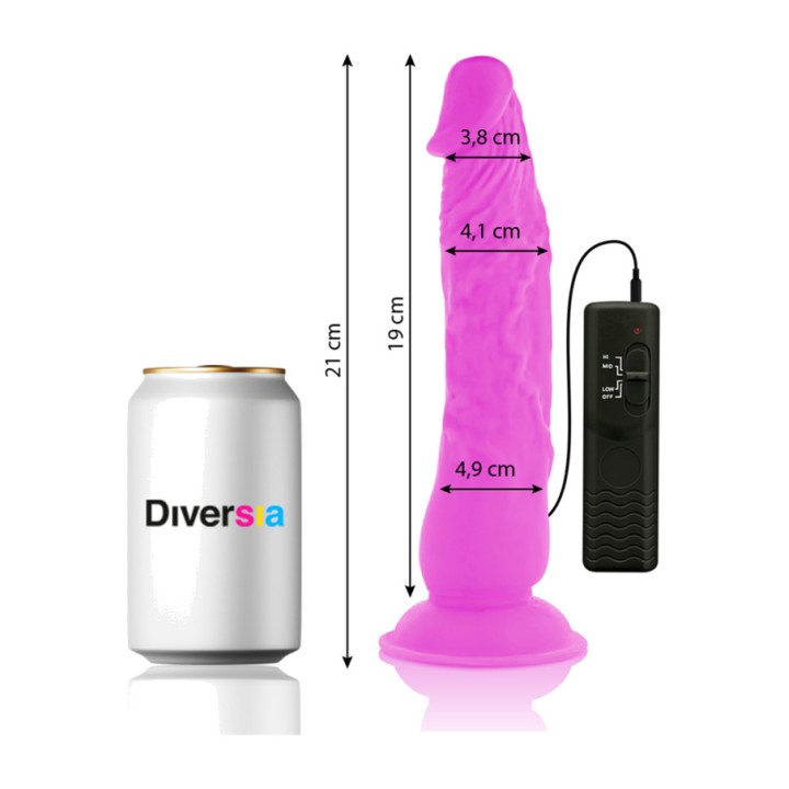 DIVERSIA Dildo realístic flexible amb vibració 21CM Ø4,9CM