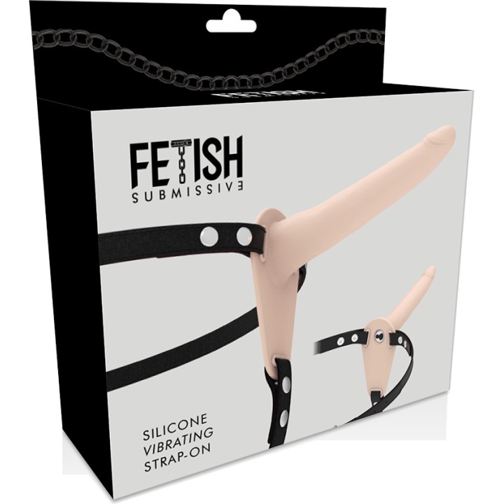 FETISH SUBMISSIVE Harness mit Silikonvibrator HARNESS-15CM