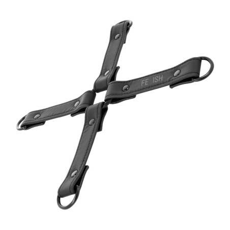 vegan leather hogtie cuff connector