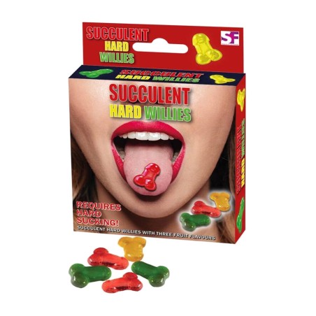caramella dura a forma di pene, in tre gusti